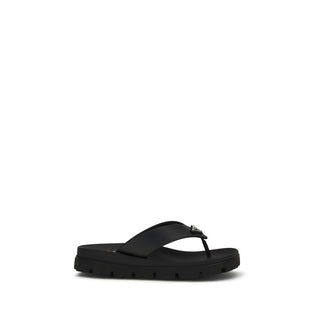 Sandalias planas marrones de cuero de becerro Bos Taurus