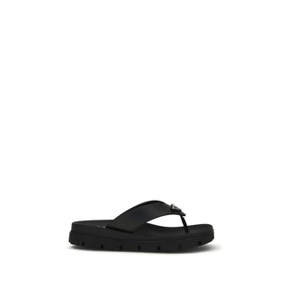 Sandalias tipo chancla negras de piel de becerro Bos Taurus