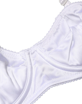 Weißer Semi-Padded Balconette-BH mit Bügel