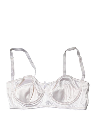 White Semi-Pad Underwire Balconette Bra Underwear