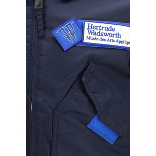Bomber de nailon azul