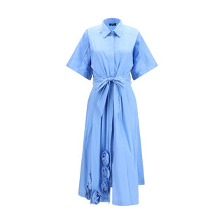 Vestido casual azul de algodón