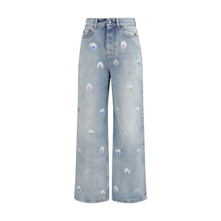 Blue Cotton Relaxed Fit Jeans