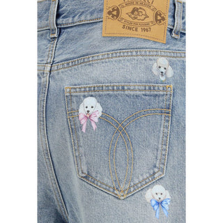 Blue Cotton Relaxed Fit Jeans