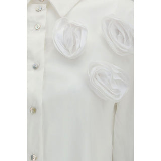 White Cotton Pattern Shirt