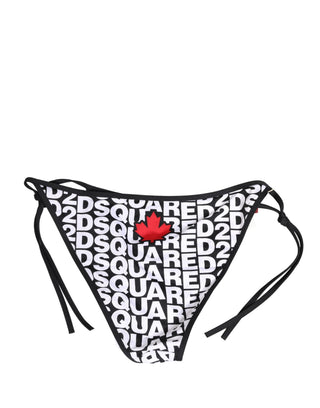 Mehrfarbige Bikinihose mit Nylon-Logo-Print