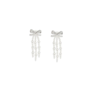 Pendientes de latón blanco