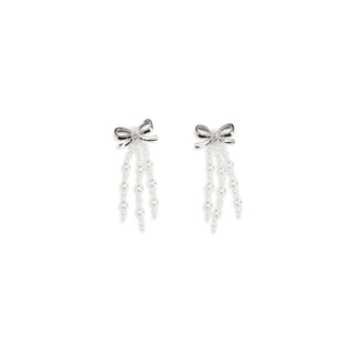 Pendientes de latón blanco