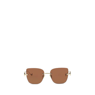 Gafas de sol marrones de metal