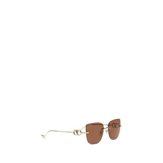 Gafas de sol marrones de metal
