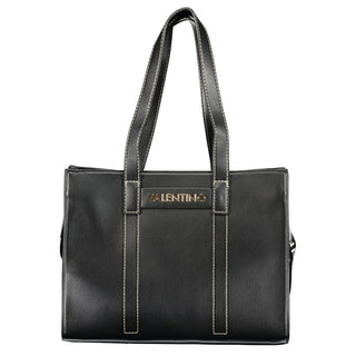 Bolso negro de poliuretano para mujer  
