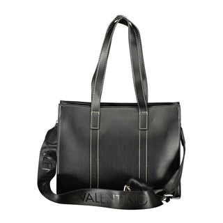 Bolso negro de poliuretano para mujer  