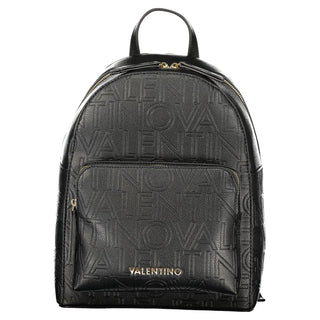 Schwarzer Damenrucksack aus Polyurethan