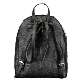 Schwarzer Damenrucksack aus Polyurethan