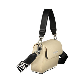 Beige Polyurethane Women's Bag