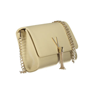Bolso de mano beige de poliuretano para mujer