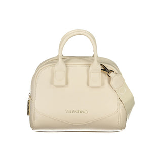 Beige Polyurethane Women Bag
