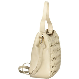 Beige Polyurethan-Damentasche