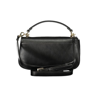 Schwarze Damenhandtasche aus Polyurethan
