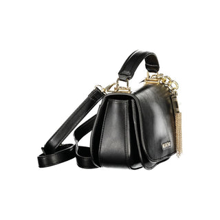 Schwarze Damenhandtasche aus Polyurethan