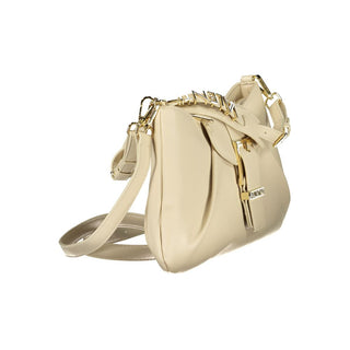 Beigefarbene Damenhandtasche aus Polyurethan