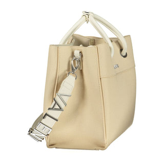 Beige Polyurethane Women's Bag