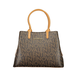 Bolso de mujer marrón de poliuretano con asas