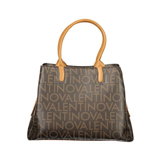 Bolso de mujer marrón de poliuretano con asas