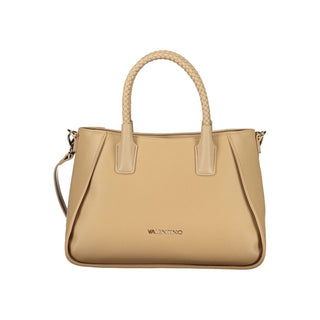 Beige Polyurethane Women's Bag