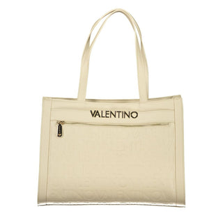 Beige Polyurethan-Damenhandtasche