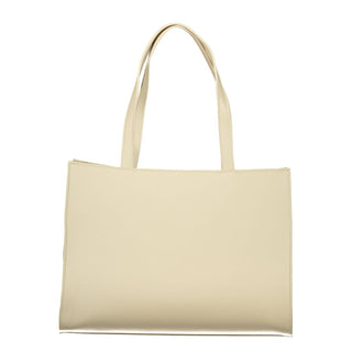 Beige Polyurethan-Damenhandtasche