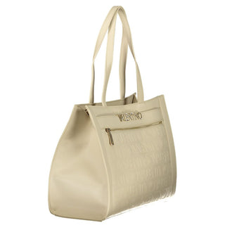 Beige Polyurethan-Damenhandtasche