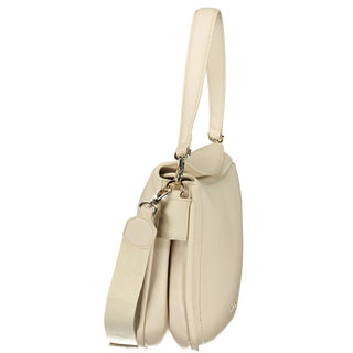 Beige Polyurethane Women's Bag