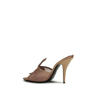 Sandalias de tacón de aguja de piel de cabra multicolor