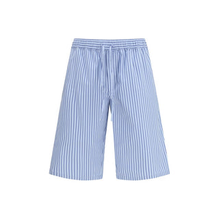 Blue Cotton Bermuda Shorts