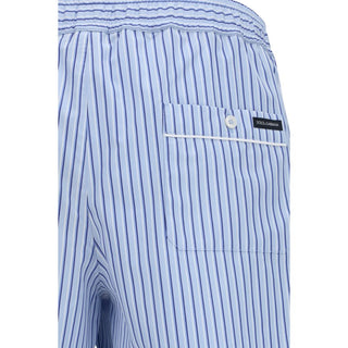 Blue Cotton Bermuda Shorts