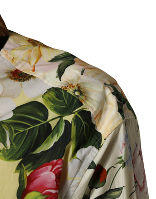 Mehrfarbiges Hemd mit Blumen- und Animal-Print und Kragen