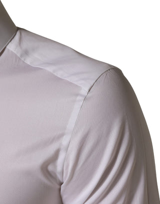 White Cotton Short Sleeves Button Down Shirt
