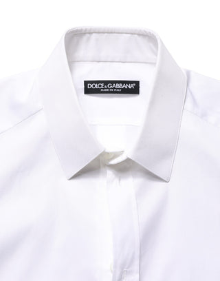White Cotton Short Sleeves Button Down Shirt