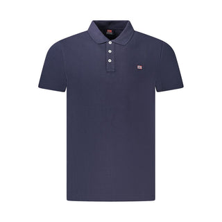 Blue Cotton Men's Polo