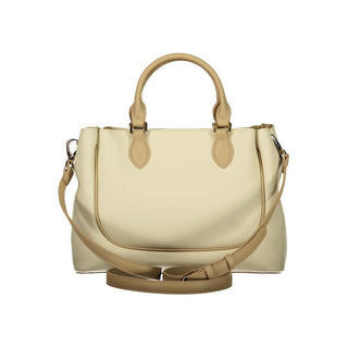 Beige Polyurethane Women's Bag