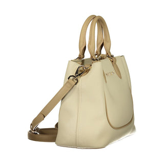 Beige Polyurethane Women's Bag