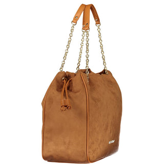 Braune Damenhandtasche aus Polyurethan