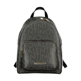 Black Polyurethane Womens Backpack