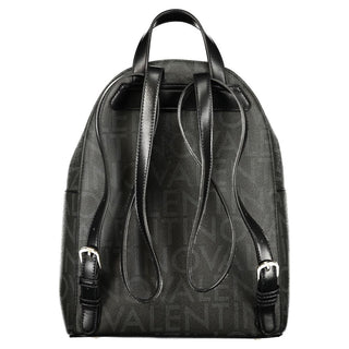 Black Polyurethane Womens Backpack