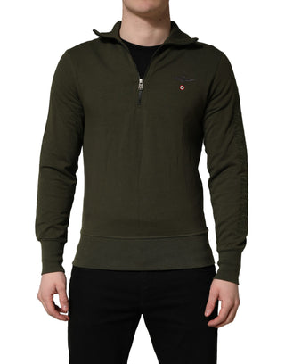 Militärgrünes HalfZip Sweatshirt