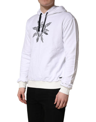 Sudadera con capucha blanca con Sagrado Corazón  