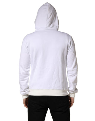 Sudadera con capucha blanca con Sagrado Corazón  