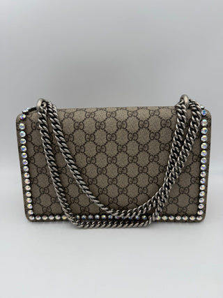 GUCCI DIONYSUS GG Supreme mit Diamanten Handtasche