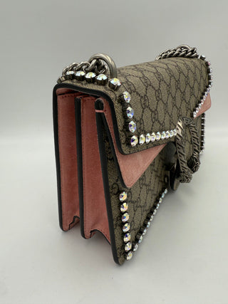 GUCCI DIONYSUS GG Supreme mit Diamanten Handtasche